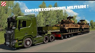 ETS2  Scania R580 V8  Convoi exceptionnel MILITAIRE [upl. by Ynohtnaed316]