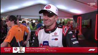 Nico Hulkenbergs Post Qualifying Interview after Stunning P6 Finish  Singapore GP 2024 [upl. by Mccafferty]