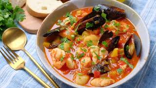 Cioppino Recipe Seafood Stew Chew Out Loud [upl. by Nolra]