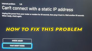 How to Fix Cant connect with a static IP address on Xbox Series XS [upl. by Ylenaj]