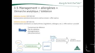 Gestion des allergènes en industries agroalimentaires  Allergens management in food industry [upl. by Janiuszck]