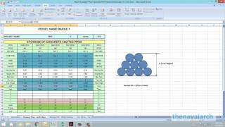 Pipe Stowage Plan Spreadsheet wwwthenavalarchcom [upl. by Auberbach]