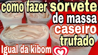 SORVETE TRUFADO BAUNILHA COM CHOCOLATE IGUAL DE MARCA FAMOSA [upl. by Caine]