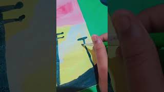 Diy scenery Painting🌿🌅drawing scenerydrawing [upl. by Gunn]