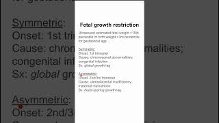 Fetal growth restriction [upl. by Tella]