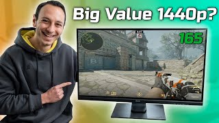 Affordable LargeSized 1440p Gaming Monitor iiyama GB3271QSUB1 review 165Hz IPS [upl. by Bodnar]