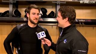 Penguins Tanner Glass talk about gameopening fight with Arron Asham [upl. by Jessica600]