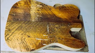 Turning 150 year old wood into GORGEOUS guitar body Part 1 [upl. by Vogeley602]