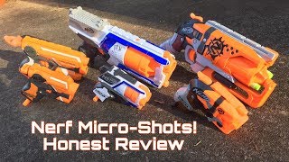 Honest Review Nerf MicroShots Series 1 Mini Hammershot Strongarm and Firestrike [upl. by Benedetta]