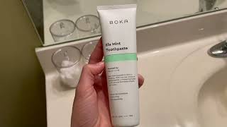 Boka Fluoride Free Toothpaste Nano Hydroxyapatite Remineralizing Sensitive Teeth Review [upl. by Hajan]