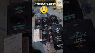 8 products at Rs 99 Mcaffeines 8th bday sale bug loot haul 🔥🫢😲 shorts mcaffeine bugloot [upl. by Stern]