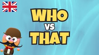 WHO vs THAT  INGLÉS PARA NIÑOS CON MRPEA  ENGLISH FOR KIDS [upl. by Hploda]