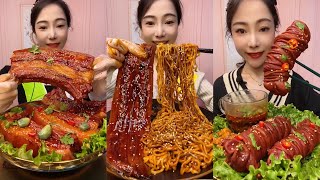 ASMR SOSLU ÇİN YEMEKLERİ YEME EATING SPICY CHINESE FOOD 吃辛辣的中国菜 SATISFYING MUKBANG 먹방 🌶 [upl. by Calv]