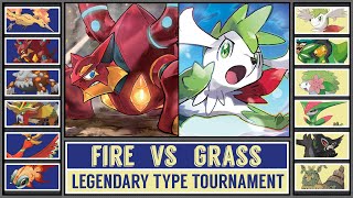 FIRE vs GRASS  Legendary Pokémon Type Tournament Battle 6 [upl. by Hawk868]