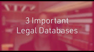 3 Legal Databases for LLM Students [upl. by Mcgee]