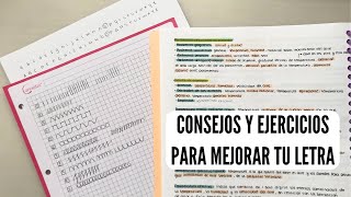 CONSEJOS Y EJERCICIOS PARA MEJORAR TU LETRA [upl. by Aivatco]