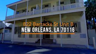 New Orleans Luxury Real Estate 822 Barracks Street B [upl. by Kletter]