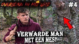 Verwarde Man met Kapmes  OVERLEVEN IN HET WILD 4 [upl. by Ardnnek]