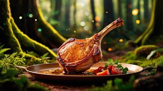 How to Cook Perfectly Juicy Panseared Pork Chops 🥩 Cooked in the Forest  ASMR COOKING  cooking [upl. by Cha66]