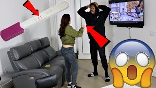 IM PREGNANT PRANK ON BOYFRIEND HE STARTED CRYING AND BREAKING THINGS OMG [upl. by Leander816]