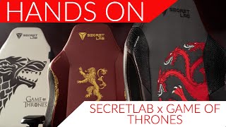 Secretlab Game of Thrones Chairs Hands On [upl. by Ahseinod593]