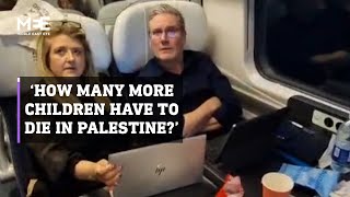 ‘Where is your humanity’ Labour Party leader Keir Starmer confronted on a train [upl. by Nochur543]