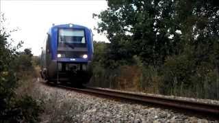 TER Rodez Brive et Brive Rodez vers la gare de Rocamadour Padirac avec les X73500 [upl. by Ytte]