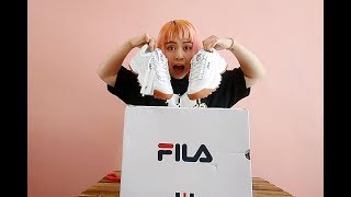 UNBOXING FILA DISRUPTOR 2 GUM SOLES [upl. by Needan]