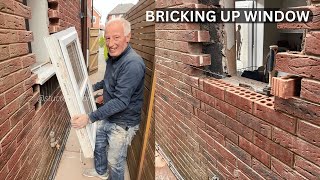 🧱Bricking a window up with Dad bricklaying youtuber bricklaying construction original 🧱 [upl. by Maillij]