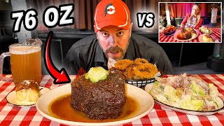 Nashvilles quotOld 76erquot Prime Ribeye Steak Challenge [upl. by Aisela]