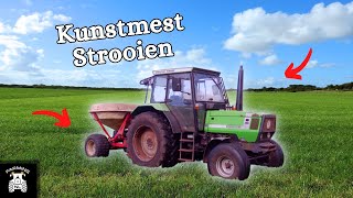 Kunstmest strooien tijdens de Regen [upl. by Ainival845]