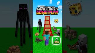 Climbing Up vs Mob Agesminecraft craftaddons mob mcpe meme skill vs challenge addon mods [upl. by Llenyar]