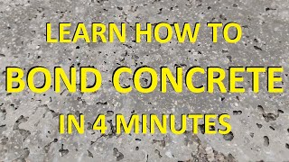 How to bond new concrete to old concrete [upl. by Donn]