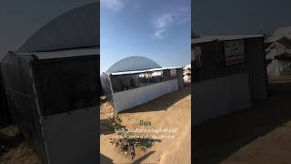 Tent Mosque for displaced people in Gaza tent mosque masjid gaza palestine shorts trending [upl. by Kezer]