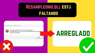 Solucionar Resampledmo dll falta en Windows 11 Spanish [upl. by Neufer]