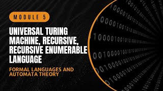 Universal Turing Machine Decidability RE amp REC  CST301  FLAT MODULE 5  KTU  Anna Thomas SJCET [upl. by Mallory]