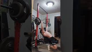 190lbs 1 rep inclinebenchpress bench powerlifter [upl. by Corder]