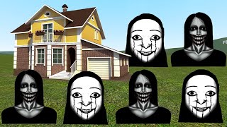 Kuchisake Onna And Ellis Vs Houses In Garrys Mod [upl. by Eneloc]