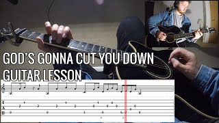 Marilyn Manson  Gods Gonna Cut You Down Guitar Riff Lesson Johnny Cash Cover [upl. by Nwahsirhc706]