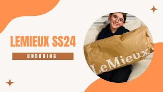 UNBOXING LEMIEUX SS24 APRICOT SUEDE ONLY COLLECTION  TRY ON AND HAUL [upl. by Vasya320]