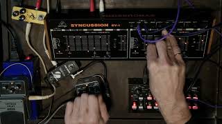 Syncussion SY1 jam with pedals and effects [upl. by Wetzell176]