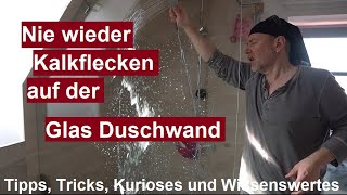 ✅Genialer Trick Glas Duschwand mit Klarspüler reinigen Bad Dusche Duschkabine einfach sauber machen [upl. by Ozen]