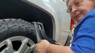 2018 Chevy Colorado LT Extended Cab WeatherTech Rear Mudflap Installation [upl. by Keare]