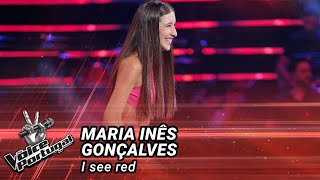 Maria Inês Gonçalves  quotI see redquot  Provas Cegas  The Voice Portugal [upl. by Aggappora]