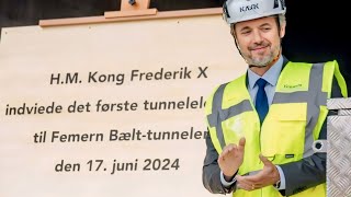 King of Denmark Inaugurates First Tunnel Element of Femern Belt Tunnel [upl. by Redvers]