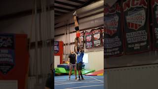 nice lil stunt sesh🔥cheer cheerleading stunt fitness workout sportshorts sports [upl. by Ennaylloh926]