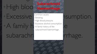 Subarachnoid Hemorrhage common causes science anatomy medicine [upl. by Cleodal]