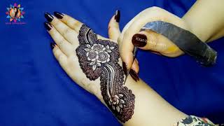 Mehndi design for beginners  professional mehndidesign barik dulhan Mehndi design [upl. by Talich78]