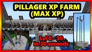 BEST XP Farm in Minecraft  Pillager MAX XP Farm  Lvl 030 in 30 Sec  120  121 tutorial [upl. by Cad]