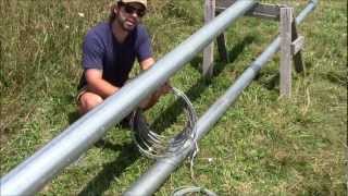 Part 2  Installing an 80 ft Bergey Excel 1 Guyed Tiltup Tower [upl. by Anilatac]